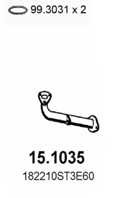 Auspuffrohr Honda CIVIC VI Fastback · Honda CIVIC VI Aerodeck · Honda CIVIC V Hatchback