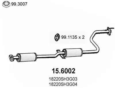 Zentrum Schalldämpfer Honda CIVIC IV Limousine · Honda CIVIC IV Hatchback
