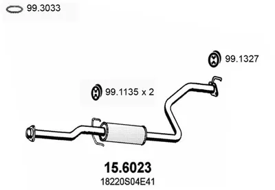 Zentrum Schalldämpfer Honda CIVIC VI Fastback · Honda CIVIC VI Hatchback · Honda CIVIC VI Saloon