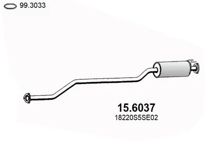 Zentrum Schalldämpfer Honda CIVIC VII Hatchback