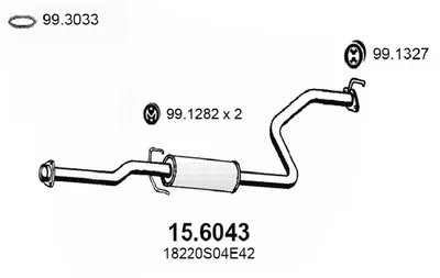 Zentrum Schalldämpfer Honda CIVIC VI Hatchback · Honda CIVIC VI Limousine · Honda CIVIC VI Coupe