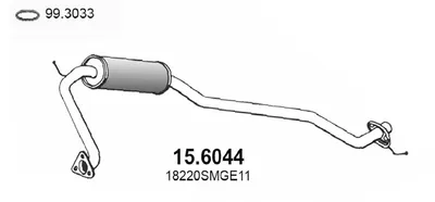 Zentrum Schalldämpfer Honda CIVIC VIII Hatchback
