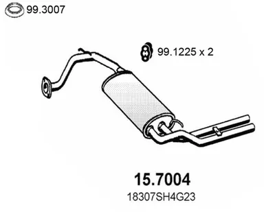 Hinterer Schalldämpfer Honda CIVIC IV Limousine · Honda CIVIC IV Hatchback