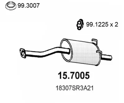 Hinterer Schalldämpfer Honda CIVIC VI Hatchback · Honda CIVIC V Hatchback