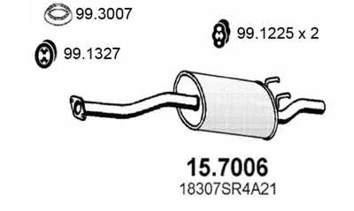 Hinterer Schalldämpfer Honda CIVIC V Limousine · Honda CIVIC V Coupe · Honda CIVIC VI Limousine