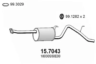 Hinterer Schalldämpfer Honda LOGO