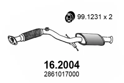 Vorne Schalldämpfer Hyundai MATRIX