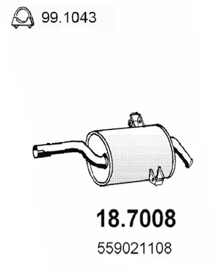 Rückschalldämpfer Innocenti MINI