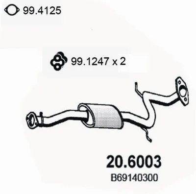 Zentrum Schalldämpfer Mazda MX-3 · Mazda 323 F IV · Mazda 323 C IV