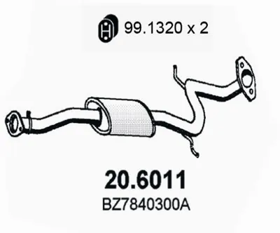 Zentrum Schalldämpfer Mazda 323 C V · Mazda 323 F V · Mazda 323 P V