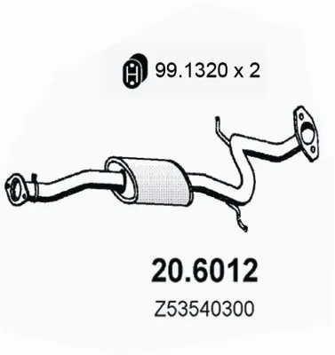 Zentrum Schalldämpfer Mazda 323 C V · Mazda 323 F V · Mazda 323 S V