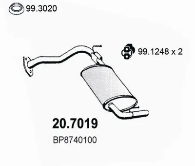 Hinterer Schalldämpfer Mazda 323 C V · Mazda 323 F V