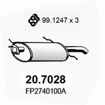 Hinterer Schalldämpfer Ford ESCORT VI Kombi Van · Mazda 626 V · Mazda 626 V Hatchback