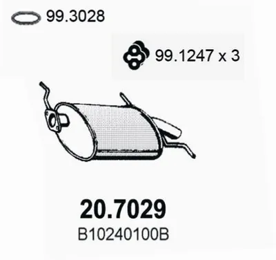 Hinterer Schalldämpfer Mazda 121 I · Kia PRIDE