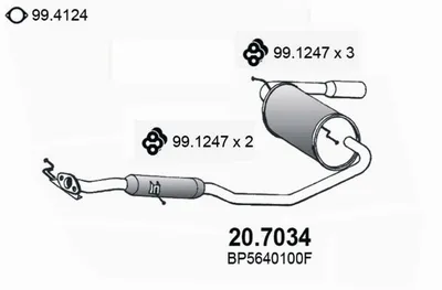 Hinterer Schalldämpfer Mazda MX-5 I