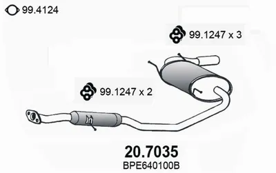 Hinterer Schalldämpfer Mazda MX-5 I
