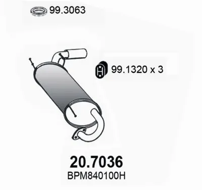 Hinterer Schalldämpfer Mazda MX-5 II