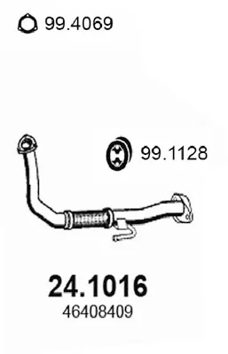 Auspuffrohr Fiat PUNTO · Fiat PUNTO Van · Lancia Y