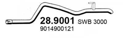 Auspuffrohr Mercedes-Benz SPRINTER 2-t Plattform/Chassis · Mercedes-Benz SPRINTER 2-t Van · Mercedes-Benz SPRINTER 2-t Bus