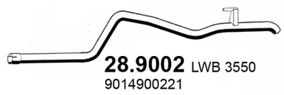 Auspuffrohr Mercedes-Benz SPRINTER 2-t Plattform/Chassis · Mercedes-Benz SPRINTER 2-t Van · Mercedes-Benz SPRINTER 2-t Bus