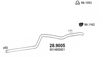 Auspuffrohr Mercedes-Benz SPRINTER 2-t Plattform/Chassis · Mercedes-Benz SPRINTER 2-t Van · Mercedes-Benz SPRINTER 2-t Bus