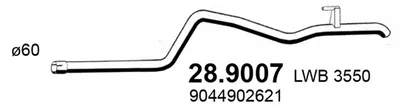 Auspuffrohr Mercedes-Benz SPRINTER 2-t Plattform/Chassis · Mercedes-Benz SPRINTER 2-t Van · Mercedes-Benz SPRINTER 2-t Bus