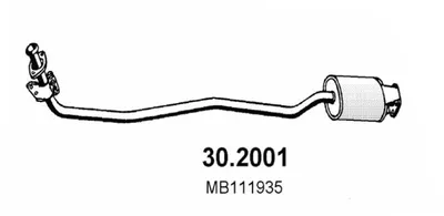 Vorne Schalldämpfer Mitsubishi COLT I