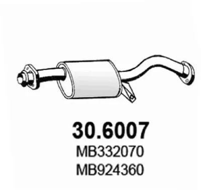 Zentrum Schalldämpfer Mitsubishi PAJERO II · Mitsubishi PAJERO II Leinwand Top