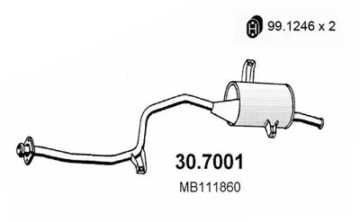 Späterer Schalldämpfer ASSO 30.7001