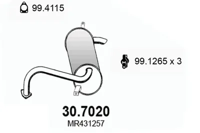 Endschalldämpfer Mitsubishi PAJERO PININ I