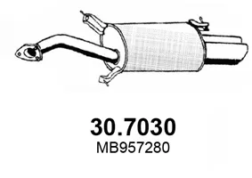 Hinterer Schalldämpfer Mitsubishi CARISMA · Mitsubishi CARISMA Saloon