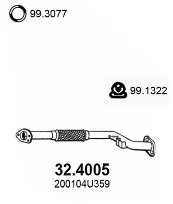 Auspuffrohr Nissan ALMERA TINO
