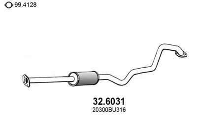 Zentrum Schalldämpfer Nissan ALMERA TINO