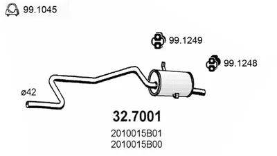 Schalldämpfer Nissan MICRA I