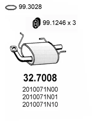 Hinterer Schalldämpfer Nissan PRIMERA Traveller