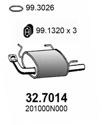 Schalldämpfer Nissan ALMERA I