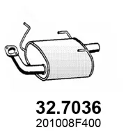 Hintere Schalldämpfer Nissan PRIMERA Traveller · Vw POLO IV Saloon