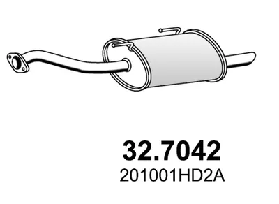Hintere Schalldämpfer Nissan HINWEIS · Nissan MICRA IV