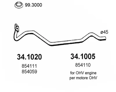 Abgasleitung Opel KADETT E · Opel KADETT E Kombi · Opel KADETT E Hatchback