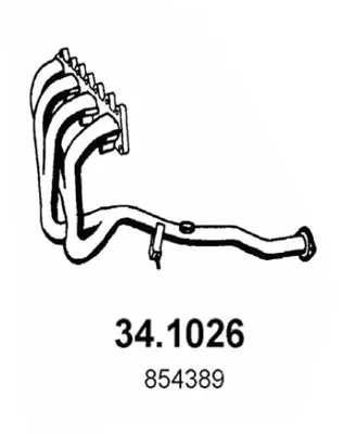 Auspuffrohr Opel ASTRA F Hatchback · Opel CALIBRA A · Opel VECTRA A