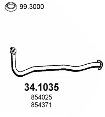 Auspuffrohr Opel ASTRA F Limousine · Opel ASTRA F Cabrio · Opel ASTRA F Hatchback