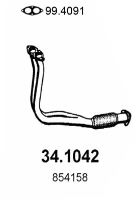 Auspuffrohr Opel ASTRA F Limousine · Opel ASTRA F Hatchback · Opel VECTRA A