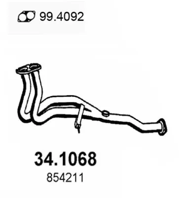 Auspuffrohr Opel ASTRA F Limousine · Opel ASTRA F Hatchback · Opel VECTRA A