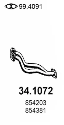 Auspuffrohr Opel ASTRA F Limousine · Opel ASTRA F Hatchback · Opel VECTRA A