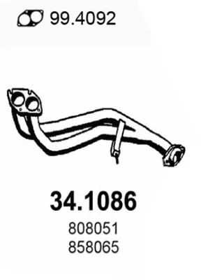 Auspuffrohr Opel CORSA B · Opel ASTRA F Limousine · Opel ASTRA F Cabrio