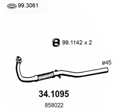 Auspuffrohr Opel COMBO Box Body/MPV · Opel CORSA B · Opel CORSA B Hatchback Van