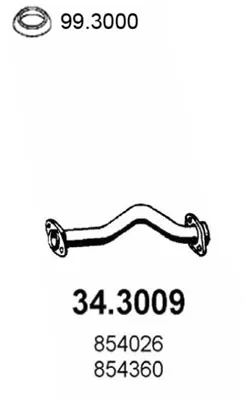 Auspuffrohr Opel ASTRA F Limousine · Opel ASTRA F Hatchback · Opel VECTRA A