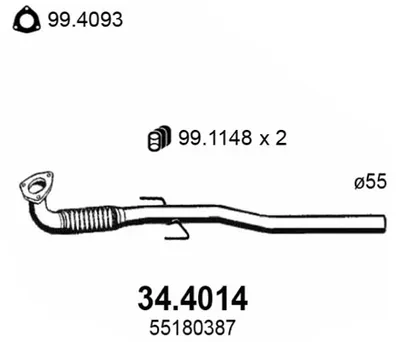 Auspuffrohr Fiat CROMA · Opel VECTRA C · Opel VECTRA C GTS