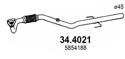 Auspuffrohr Opel VECTRA C · Opel VECTRA C GTS · Opel SIGNUM Hatchback