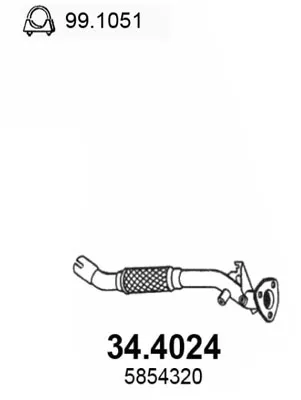 Auspuffrohr Opel ASTRA H · Opel ASTRA H Kombi · Opel ASTRA H AGB
